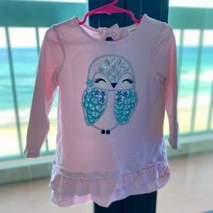 Gymboree Pink Owl Top